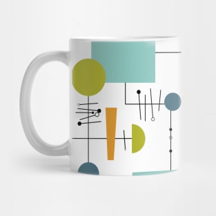 Retro Flow Chart Mid Century Modern Pattern Mug